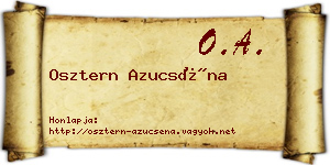 Osztern Azucséna névjegykártya